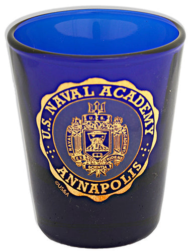 Shot Glass Cobalt U.S. Naval Academy