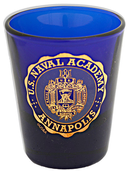 Shot Glass Cobalt U.S. Naval Academy