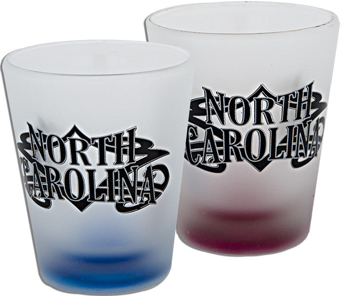 Shot Glass Frosted Tribal North Carolina