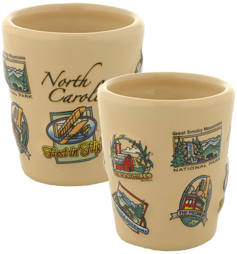 Shot Cup Raised Tan North Carolina