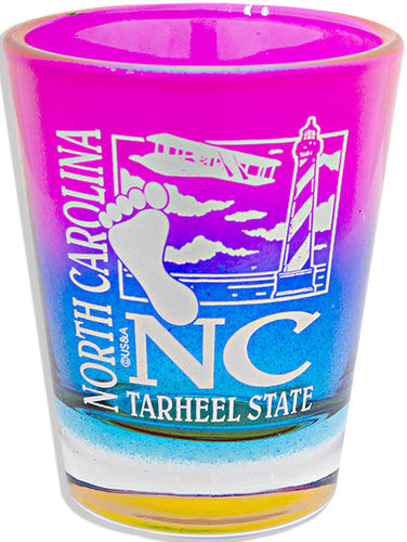 Shot Glass Rainbow North Carolina NC