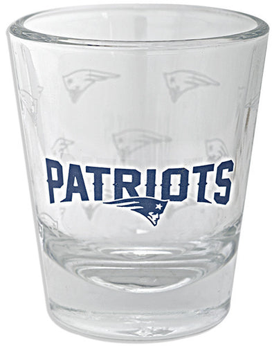 Shot Glass Satin Etch New England Patriots