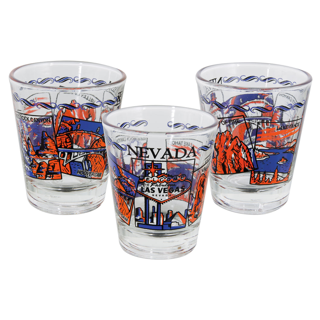 GLNEV01 Shot Glass - Nevada 5 Scenes