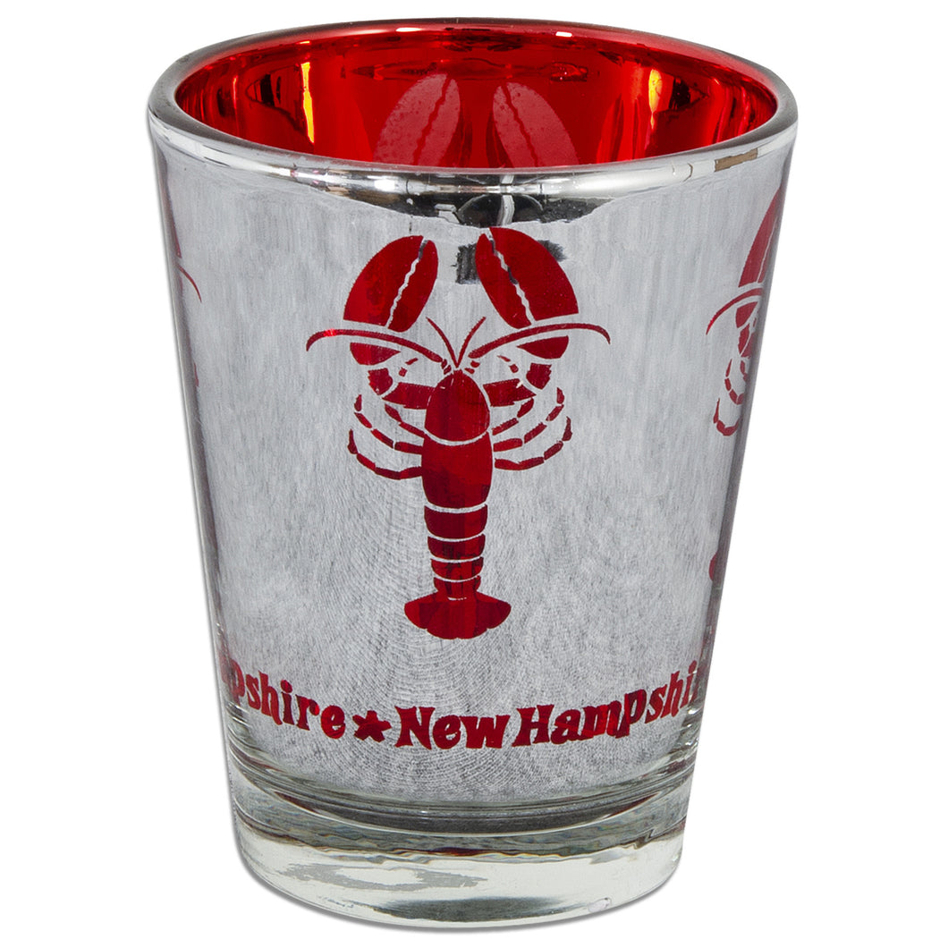 GLNH15 Shot Glass New Hampshire Metallic Lobster
