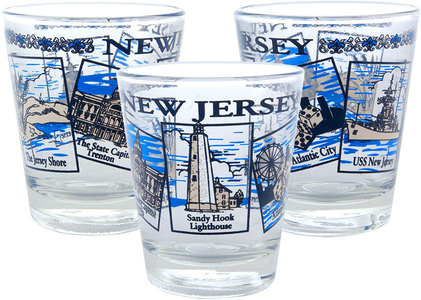 Shot Glass 5-Scenes New Jersey