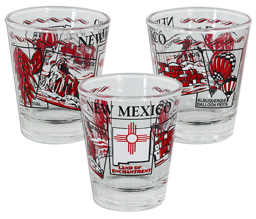 Shot Glass 5-Scenes New Mexico