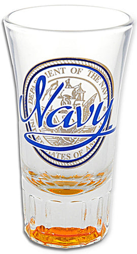 Shot Glass Fluted U.S. Navy
