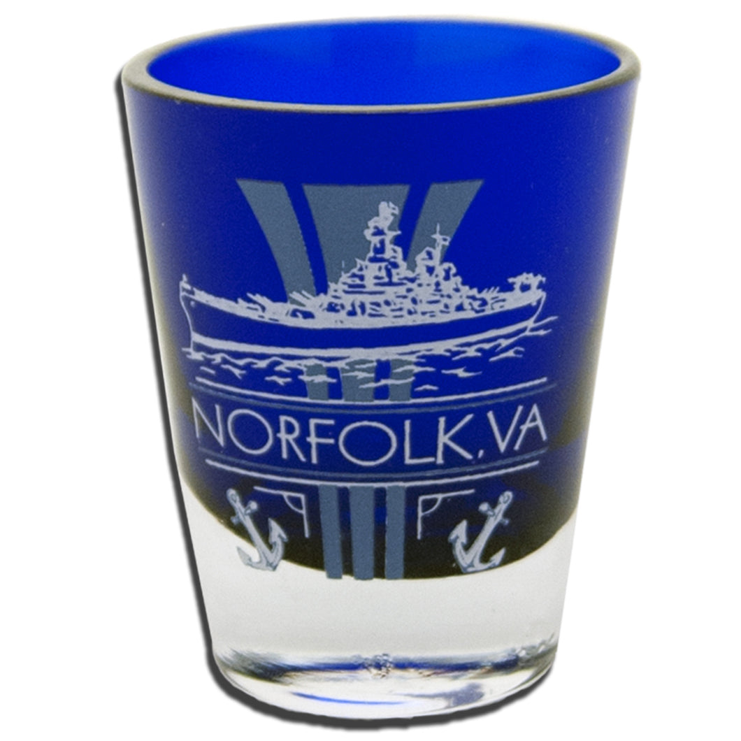 Shot Glass Cobalt Norfolk Va