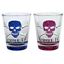 Shot Glass Glitter Skull NORFOLK VA