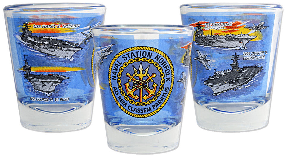 Shot Glass Naval Station Norfolk Carriers