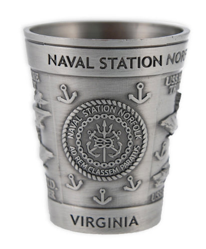 Shot Cup Pewter Naval Station Norfolk