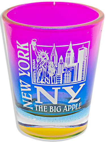Shot Glass Rainbow New York NY Big Apple