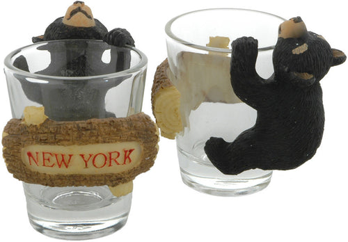Shot Glass 3D Bear Cub New York