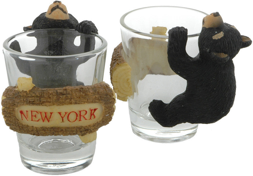 Shot Glass 3D Bear Cub New York