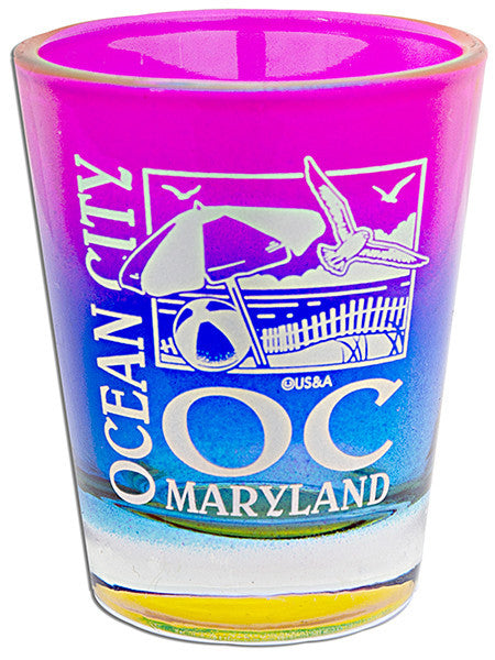 Shot Glass Rainbow Ocean City OC
