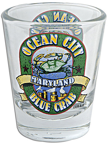 Shot Glass Ocean City Blue Crab