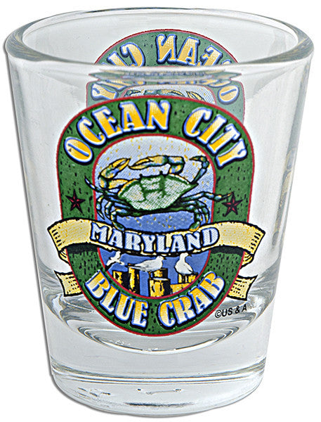 Shot Glass Ocean City Blue Crab