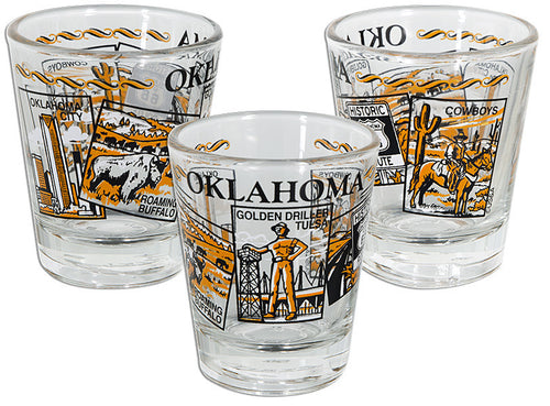 Shot Glass 5-Scenes Oklahoma
