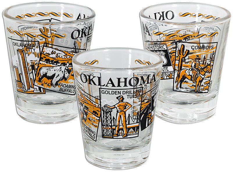 Shot Glass 5-Scenes Oklahoma