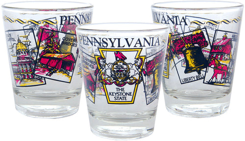 Shot Glass 5-Scenes Pennsylvania