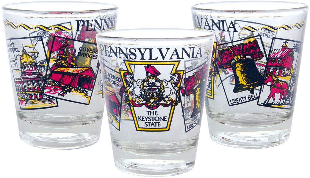 Shot Glass 5-Scenes Pennsylvania