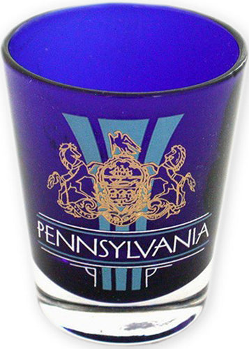 Shot Glass Cobalt Pennsylvania