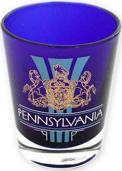 Shot Glass Cobalt Pennsylvania