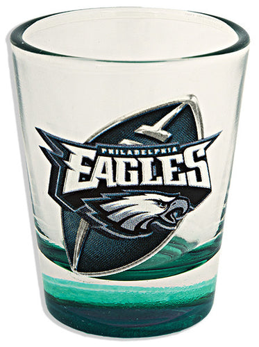 Shot Glass Green Bottom Philadelphia Eagles