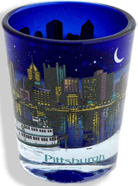 Shot Glass Cobalt Night Pittsburgh