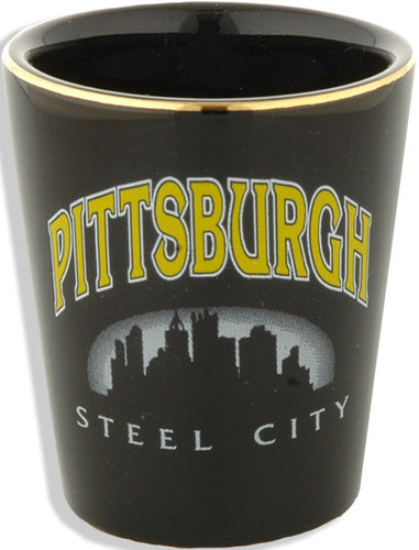 Shot Cup Black Steel City Pittsburgh