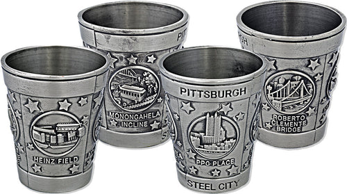 Shot Cup Pewter Pittsburgh