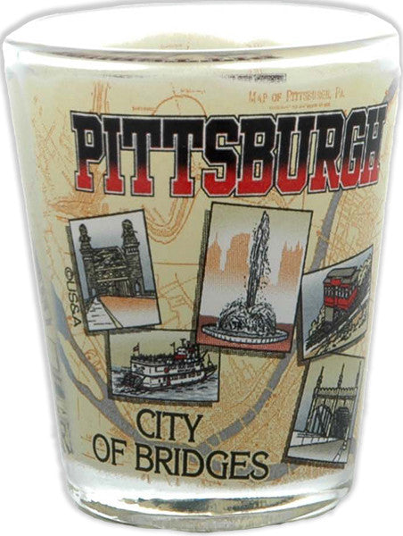 Shot Glass Pittsburgh City Of Bridges