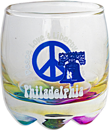 Shot Glass Round Tie Dye Philadelphia