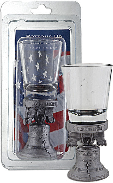 Shot Glass Pewter Pedestal Philadelphia 