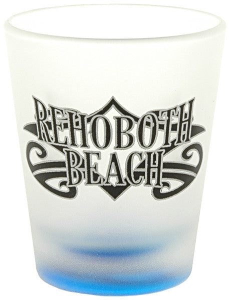 Shot Glass Frosted Tribal Rehoboth Beach