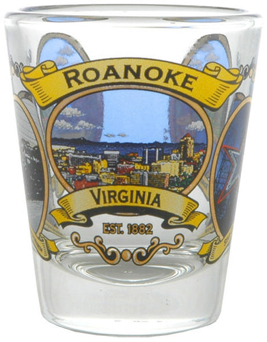 Shot Glass Ovals with gold Roanoke VA