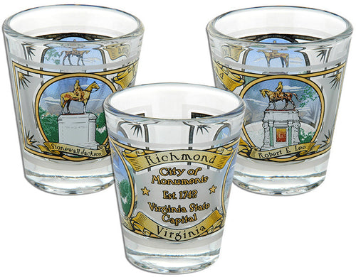 Shot Glass Frosted Richmond Civil War