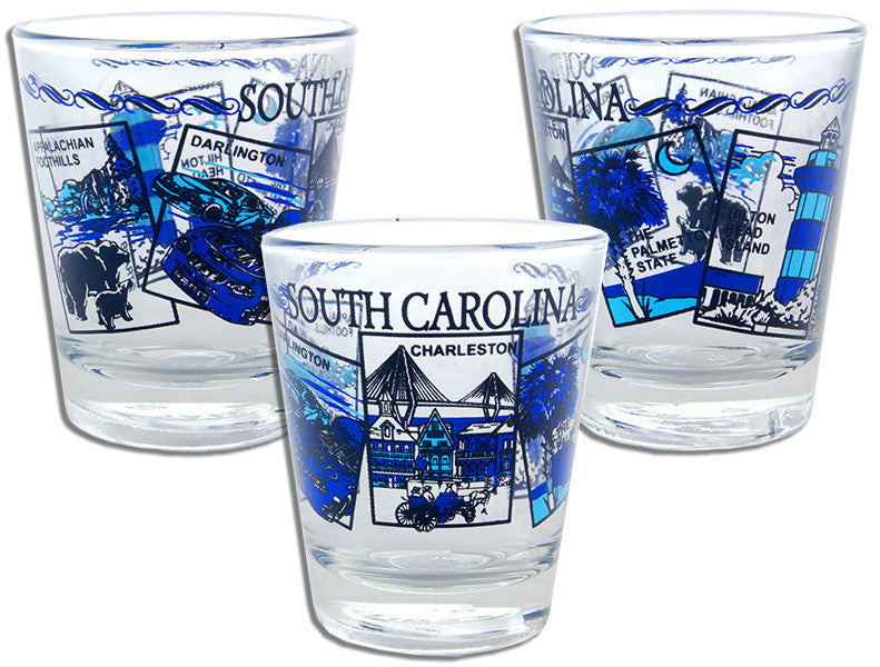 Shot Glass 5-Scenes South Carolina