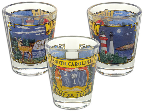 Shot Glass Flag Panorama South Carolina