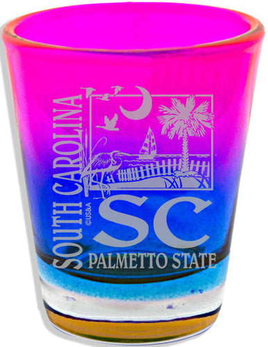 Shot Glass Rainbow South Carolina SC
