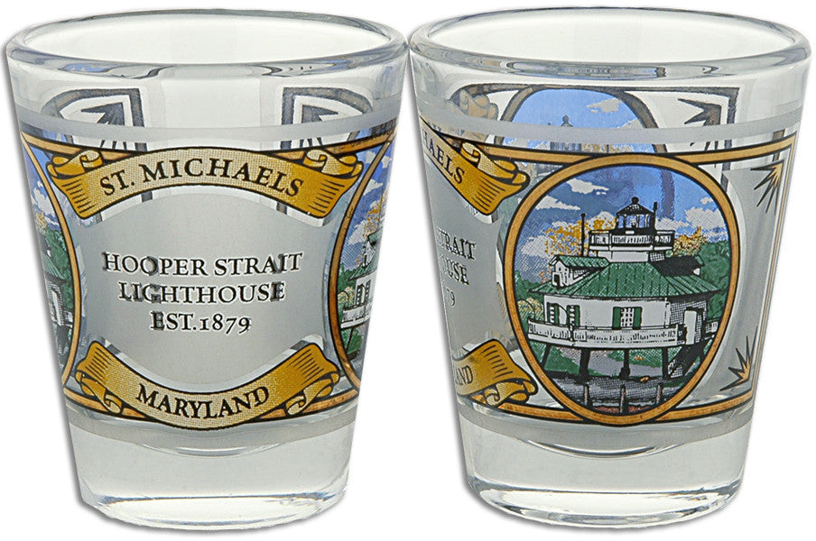 Shot Glass History St. Michaels Hooper Strait