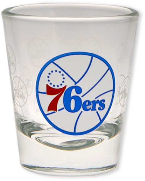 Shot Glass Phila 76er's Satin Etch