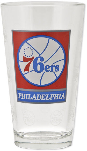 PINT Glass Phila 76er's Satin Etch