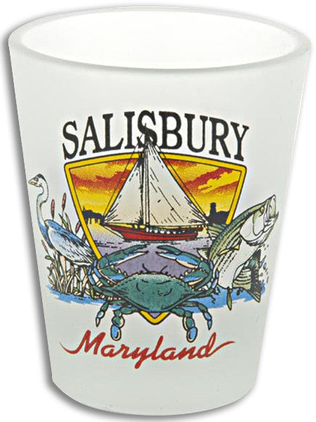 Shot Glass Salisbury Bay Scene