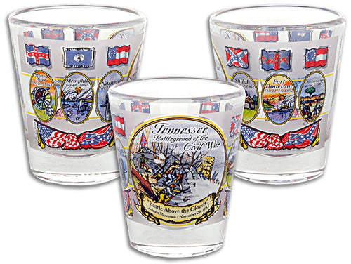 Shot Glass Frosted Civil War Tennessee