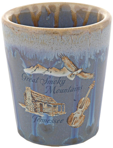 Shot Cup Drip Glaze Smoky Mountains Tennessee