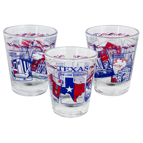 GLTX01 Shot Glass - Texas 5 Scenes