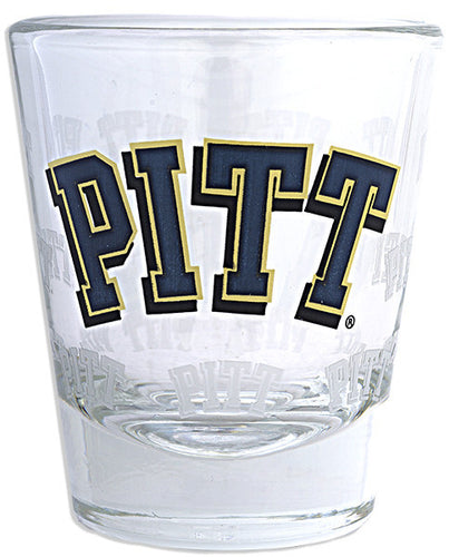 Shot Glass Satin Etch University of Pittsburgh