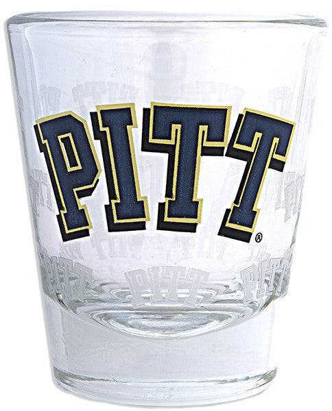 Shot Glass Satin Etch University of Pittsburgh