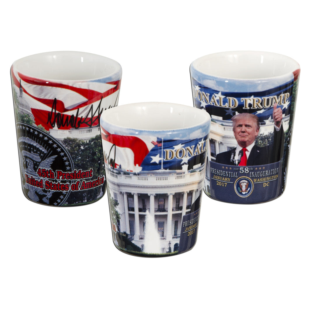 Shot Cup - 58th Inaugural - Trump with US White House